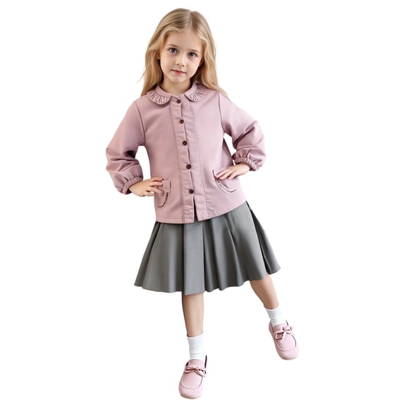 Girls' Lace-Up Flats, Kids' Soft-Sole Shoes, Casual Princess Footwear for Toddlers & Little Girls