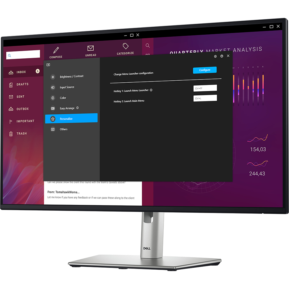 Dell P2725H 27" Full HD 16:9 5ms 100Hz IPS LED Monitor, Black and Silver