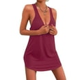 thumbnail image 3 of LilyLLL Womens Solid Color Sleeveless Tank Dress Summer Mini Dresses, 3 of 4