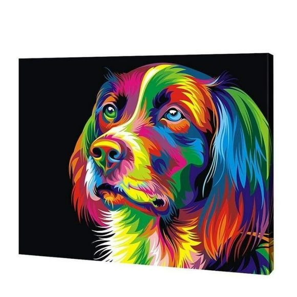 Colorful Dog Face Paint By Numbers