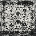 thumbnail image 1 of Unique Loom Portland Tone-on-Tone Design Rug 8' x 8' Square White/Black, 1 of 2