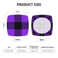 thumbnail image 6 of Gaeub Purple Buffalo Plaid Square Chair Seat Covers, Stretch Fitted Printed Chair Seat Cushion Cover for Kitchen, Office - One Size, 6 of 9