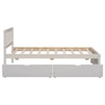 thumbnail image 6 of Seetaras Twin Size Bed Frame with 2 Storage Drawers,Wood Simple Hollow Headboard Platform Bed Storage Bed, No Box Spring Needed, Wood Slats Support, 6 of 9