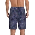 thumbnail image 5 of Salouo Watercolor Indigo Pattern Men's Sleep Pajama Shorts,Pajama Bottoms Elastic Waistband Sleep Pajama Short PJ Shorts for Men -3X-Large, 5 of 6