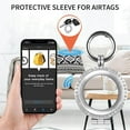 thumbnail image 2 of kurtrusly Étui de Protection Compatible pour Airtag/Airtags en Alliage de Zinc Incrusté de Diamant Anti-Perte de Couverture de Protection Argent, 2 of 9