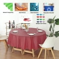 thumbnail image 2 of (12-pack) Heavy Duty Plastic Table Covers Tablecloth (Reusable) (Round 84", BURGUNDY), 2 of 6