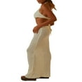 thumbnail image 3 of Robe Longue Moulante en Tricot pour Femmes, Découpes, Taille Haute, Soirée, Bal de Promo, Robe Longue Décontractée, Rose, m, 3 of 6