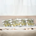 thumbnail image 7 of Ambesonne Yellow Throw Pillow Cover 4 Pack, Shield Dragon Medieval, 24", Yellow White, 7 of 7