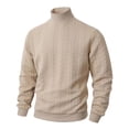 thumbnail image 2 of Turtleneck Sweater Men Long Sleeve Casual Basic Cable Knit Pullover Sweaters Fall Winter Clothes, 2 of 7
