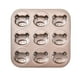 thumbnail image 2 of Juego de 9 bandejas antiadherentes de acero al carbono para hornear pasteles | Bandeja de acero inoxidable grueso apta para horno | Molde cuadrado de 26 cm en oro rosa | Utensilios para hornear, 2 of 6