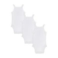 thumbnail image 2 of Buyless Fashion Baby Girl White Eyelet Camisole Onsie In Soft Cotton With Colored Trim, 2 of 7