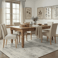 thumbnail image 2 of 8x10 Vintage Area Rug, Machine Washable Non-Slip, Stain-Resistant Low-Pile Farmhouse Modern Rug for Living Room, Dining Room, Bedroom, Soft Low Pile Large Carpet -Brown, 2 of 8