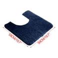 thumbnail image 5 of Bathroom Toilet Rug Mat U Shaped-Absorbent Non Slip Bathroom Rugs Mats-Easy Clean Quick Dry Bath Mats Rugs for Bathroom Floor-20" x 20" (Dark Blue), 5 of 5