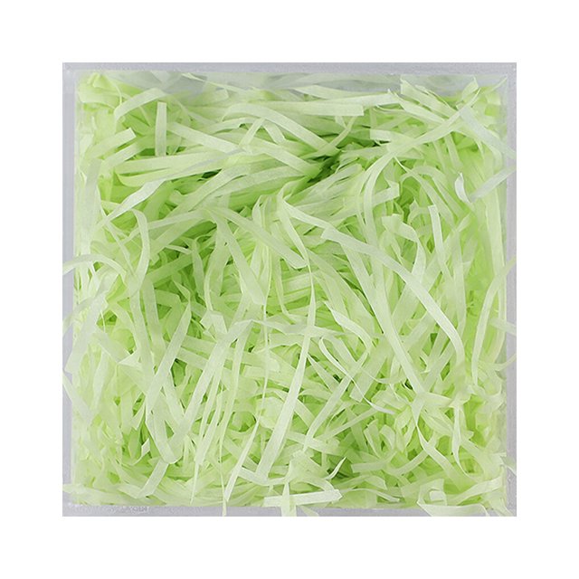1 Pack de Papier Raffia Lafite pour Décoration d'Emballage de Boîte Colorée Déchiquetée pour Mariage Fête Pâques Nouvel An Vert Clair