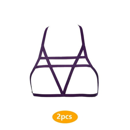 

2pcs Cupless Bra Erogenous Material Unique Design Underwear Brassiere Impressive Tight Bond Passionate Fashion Lingerie