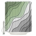 thumbnail image 2 of Sage Green Grey Ombre Waterproof Fabric Shower Curtain, Modern Abstract Art Aesthetics Shower Curtain for Bathroom Curtains Bathtubs Hotel Washable Shower Curtains with 12 Hooks Extra Long 72x84, 2 of 6