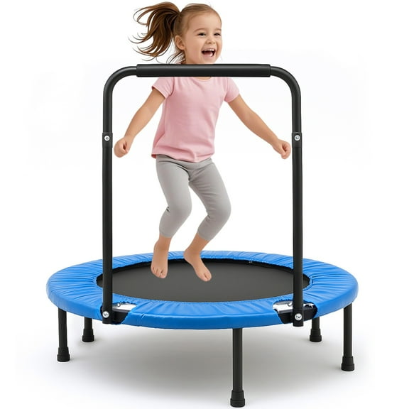 ALPULON 3FT Trampoline for Kids, Foldable Trampoline Indoor/Outdoor, Easy Storage, for Playtime or Birthday Gifts