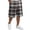 29# Dark Gray, variant on Men's Y2K Vintage Plaid Lounge Shorts Loose Fit Elastic Drawstring Waist Lightweight Summer Bermuda Casual Pants Black 3XL
