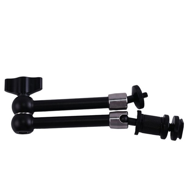 Soporte universal de brazo mágico de 11 pulgadas con rotación e inclinación para monitor de cabeza esférica de 7 pulgadas de acero inoxidable