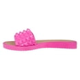 thumbnail image 6 of Chatties Casual Studded Flat Slide Sandals, Fuchsia (Women's), 6 of 7