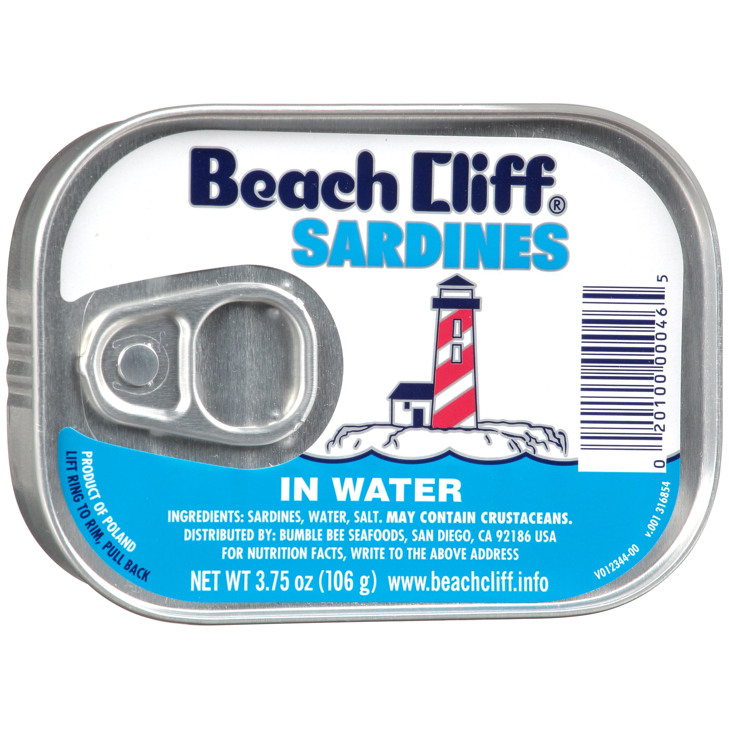 Beach Cliff: In Water Sardines, 3.75 Oz by Bumble Bee Foods