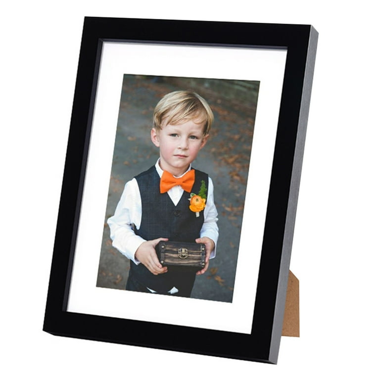 3 X Black Border Glass Photo Frame (7x5) Picture Wall Hanging