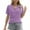 Purple, variant on Diufon Summer Tops for Women V Neck Short Sleeve Tees Casual Solid Color Soft T-Shirts