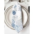 thumbnail image 2 of Blue Coastal Cloth Napkins Washable Set of 6, Summer Beach Turtle Coral Starfish Jellyfish Reusable Dinner Table Napkins Cloth Bulk for Weddings Kitchen Restaurants Hotel Events Parties 20 x 20 Inch, 2 of 9