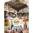 thumbnail image 5 of Dark Brown Rattan Table Cloth, Waterproof Tablecloth for Square Tables, Vintage Abstract Wicker Texture Reusable Washable Fabric Table Cover for Restaurant Kitchen Dining Tables 54"x54", 5 of 9