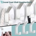 thumbnail image 2 of Clearance! Huayishang Hooks Punch-Free Heavy Duty Adhesive Hooks Hold Towel Coat Wall Double Hooks Home Essentials, 2 of 4