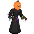 thumbnail image 1 of HOMCOM 6.9ft Tall Inflatable Halloween Pumpkin Reaper Light Up Yard Decoration with LED Lights and Fan, 1 of 8