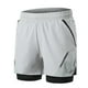thumbnail image 1 of Pantalones cortos para correr 2 en 1 para hombres con bolsillos con cremallera Ejercicio de secado rápido Arsuxeo pantalones cortos de hombre, 1 of 7