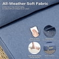 thumbnail image 4 of Toject Patio Furniture 8 Pieces All Weather Wicker Patio Conversation Set with Solar Powered Coffee Table Outside Furniture Outdoor Sectional with Swivel Chairs for Backyard, Denim Blue, 4 of 8
