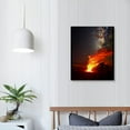 thumbnail image 3 of Nawypu Guridou Volcano Lava Flow Eruption Poster Canvas Wall Art Picture Print Hanging Photo Gift Idea Living Room Home Mural Decoration Framed, 3 of 4