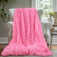 thumbnail image 3 of Fuzzy Faux Fur Throw Blanket Black Super Soft Cozy Plush Fuzzy Shaggy Blanket for Couch Sofa Bed (Black, Throw(50"x60")), 3 of 9