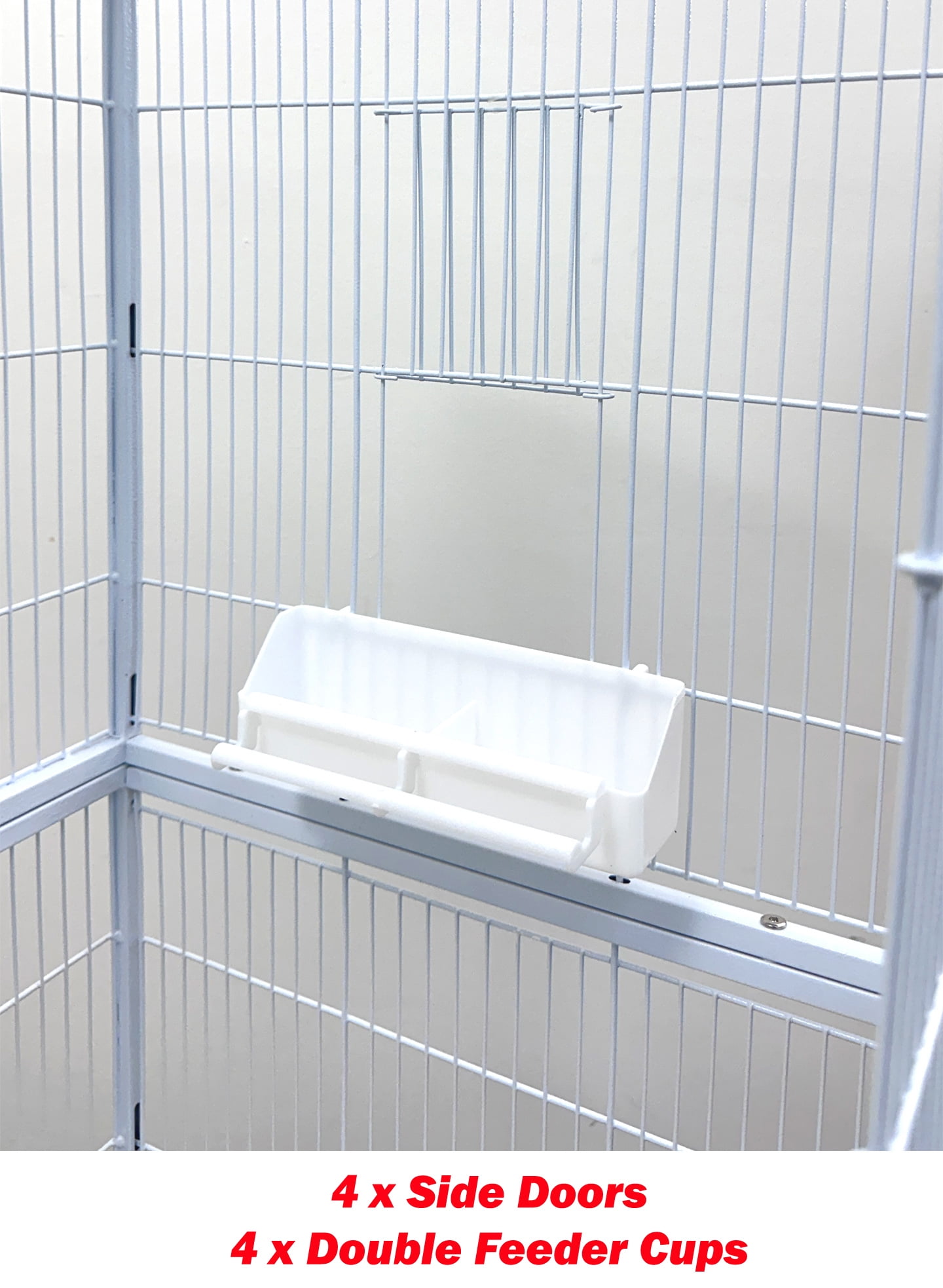X-LARGE 30.5"x18.5"x52.5"H Bird Flight Parrot Home Rolling Cage Double Large Front Doors Side Doors For Cockatiel African Grey Aviary Budgie