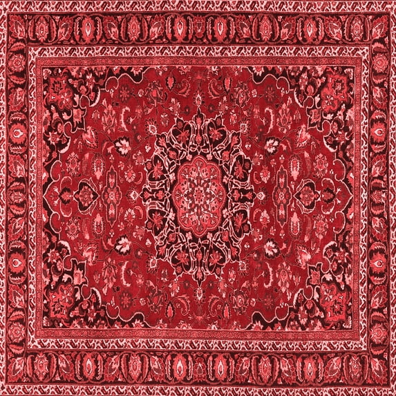 Ahgly Company Indoor Square Persian Red Traditional Area Rugs, 3' Square