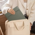 thumbnail image 4 of Solivara Letter Size PU Leather Clipboard Padfolio For Memo And Writing(Blackish Green,34.5*24cm), 4 of 6