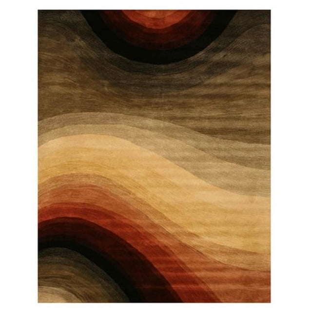 EORC T57MU 4 x 6 ft. Madrid Multi Hand Tufted Wool Desertland Rug