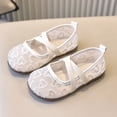 thumbnail image 2 of WNVMWI Summer Toddler Shoes Girls Mesh Dress Shoe Kids Mary Jane Flats Toddlers for Wedding Party Holiday Wear White Size 13.5, 2 of 8