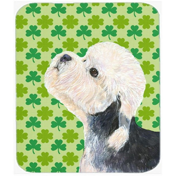 Dandie Dinmont Terrier St. Patricks Day Shamrock Mouse Pad, Hot Pad Or Trivet