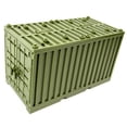 thumbnail image 1 of Estuche de almacenamiento educativo de bloques de construcción de contenedores de envío, juguete verde, 1 of 11