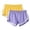 Purple5, variant on Levmjia 2pcs Women Shorts Elastic Waist High Rise Contrast Hem Running Athletic Bottoms Quick Dry Breathable Polyester Casual Sports Workout Pants Summer