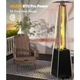 thumbnail image 4 of NAVINE Patio Heater, 48,000 BTU Propane Pyramid Patio Heater with Wheels, Black, 4 of 7