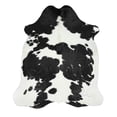 thumbnail image 2 of Genuine Leather Cowhide Black and White Area Rug, 6x8 ft, 2 of 5