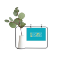 thumbnail image 1 of Kazakhstan Country Flag Name Metal Picture Frame Cerac Vase Decor, 1 of 3