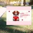 thumbnail image 4 of Happy Valentine's Day Brittany Spaniel Brings Love Heart Yard Sign Brittany Dog Lover Gifts Idea Outdoor Home Lawn Garden Porch Decor - 02028, 4 of 5