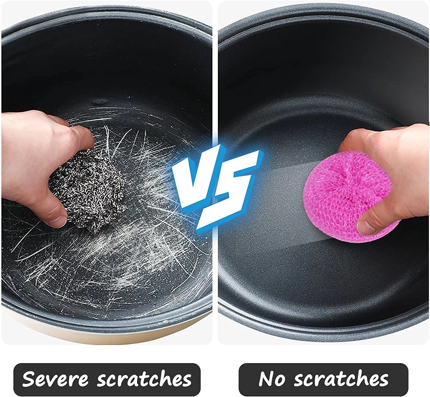 New - Kitchen Dish Pot Pan Plastic Mesh Scouring Washing Cleaning Scrubber  Pad