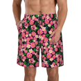 thumbnail image 1 of Balery Trendy Floral Traje de Baño Estilo Hawaiano para Hombre, Shorts de Secado Rápido con Bolsillos-Medium, 1 of 6