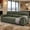 Dark Green + Fabric, variant on Noble House 81" Modern 3-Seater Sofa, Textured Polyester Upholstery, Pillow Top Arms, Dark Green